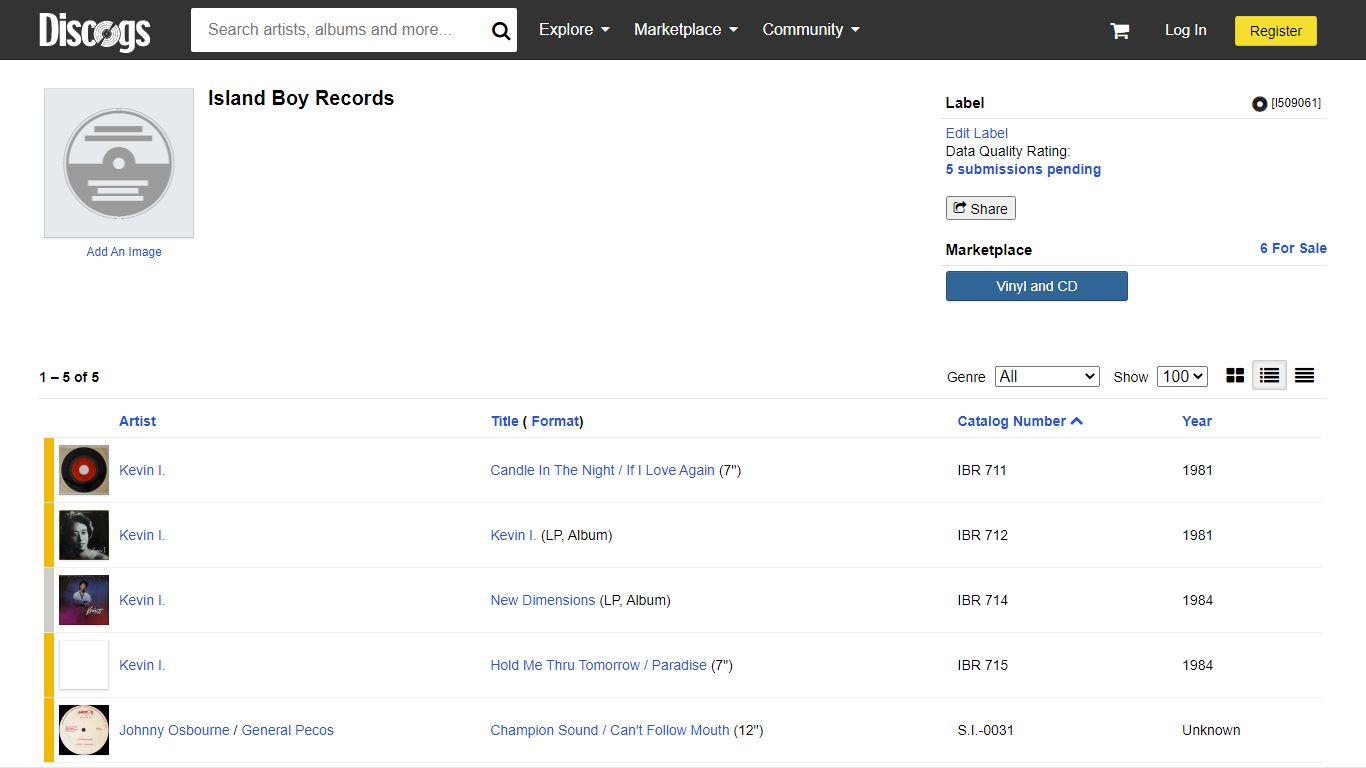 Island Boy Records Label | Releases | Discogs